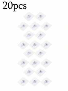 20 Strong Adhesive Clear Wall Hooks - Casual Style, Easy To Install, No Drilling Required, Plastic Square Utility Hooks For Kitchen And Bathroom, Photo Frame Hooks Back To School - Transparent Cylinder - View 13
