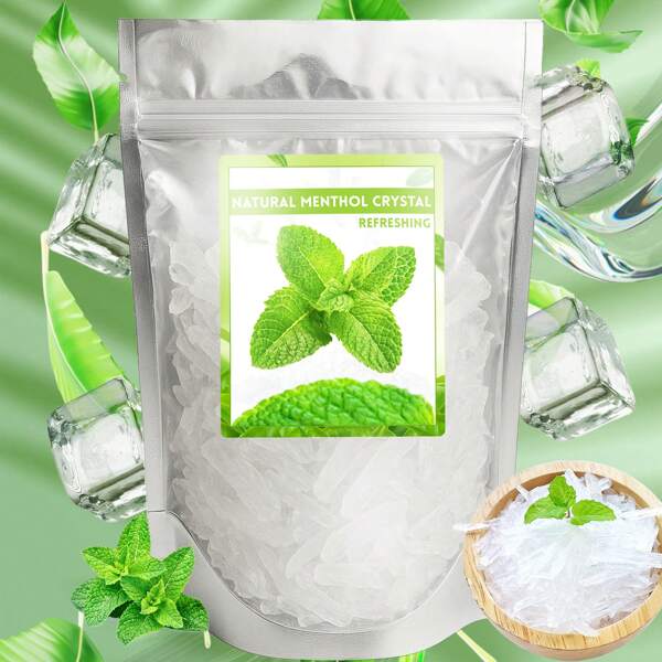 Cristaux de menthol rafraîchissants - 10/15/20/35g - Pour spa, sauna, inhalation de vapeur, relaxation et aromathérapie, encens rafraîchissant, DIY. Livré dans un sac debout refermable pour une fraîcheur durable