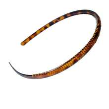 2个塑料齿防滑发箍，复古黑色玳瑁纹发爪，女士发饰，发带，发箍，头饰，女士头饰