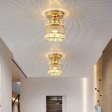 Nordic Modern Minimalist Corridor/Entryway/Balcony Crystal Ceiling Light, Elegant & Lightweight, Bulb Not Included