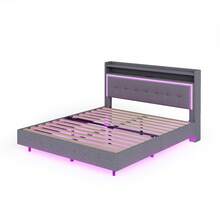 Bed Frames - Gray + Upholstered + 140cm*200cm - View 10