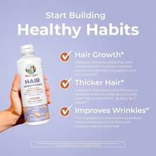 MaryRuth's Women's Hair Growth MAX Liposomal | With Lustriva® + Biotin 10000mcg + Pumpkin Seed Oil | Thicker Hair | Hair Care | Wrinkles, Fine Lines, Skin Care | Ages 18+ | 15.22 Fl Oz - Almond Cookie - 查看 5
