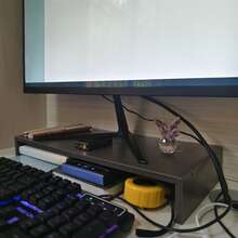 1 件符合人体工程学的桌面安装显示器支架 - 办公桌收纳架、日常使用储物架、工作时不再颈部疲劳、学校用品、返校 - 查看 6