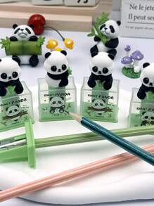 1pc Cartoon Design Compact Hand-Cranked Pencil Sharpener, Stainless Steel Blade, Safe And Convenient For Student Supplies, School Supplies,Back To School