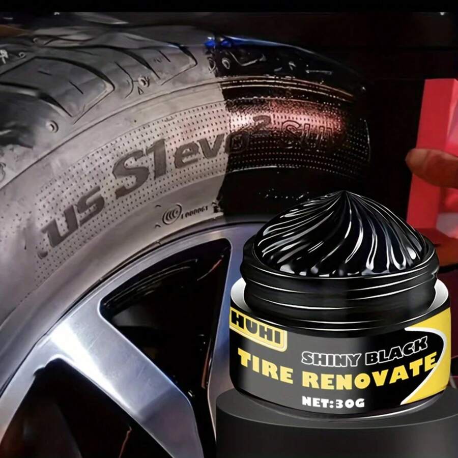Cera para neumáticos Black Shine - Protección y restauración duradera y de larga duración para accesorios de neumáticos de coches, bicicletas y motocicletas - 3 juegos - Ver 1