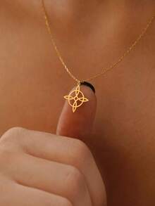 时尚女巫结吊坠不锈钢斯拉夫护身符项链适合男士和女士送给她的快乐魅力礼物 - Necklace - 查看 1