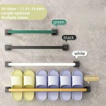 Heart-Shaped No-Drill Towel Rack, Wall-Mounted Storage Rack, Bathroom Accessories Wall-Mounted Towel Bar, Bathroom Vanity Storage Hanger, Slipper Rack, Slipper Storage Rack, Suitable For Home Decor, Bathroom Decor, Kitchen Accessories, Easy Installation Without Damaging Walls - Black Heart-shaped Base - View 4