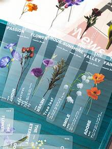 Plant Whisper 透明书签，6 件装天然植物标本书签夹，创意 DIY 文具，适合学生、学校奖励和小礼物 - PET bookmarks - 查看 9