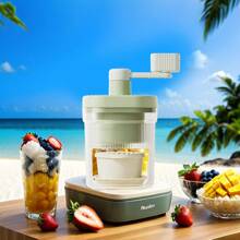 Neue Schneekegel- und Eischnee-Maschine, manueller Eiszerkleinerer mit 1 Eisschale & 2 Eisschalen, perfekt für Slushies, Eis, Eischnee & gefrorene Cocktails, tragbare Handeismaschine, einfach zu reinigen und zu verstauen