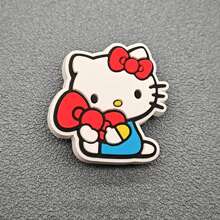 Sanrio 5pcs Cute Cartoon KT Cat Hole Shoe Charms, Travel & Beach Shoes Decor Accessories, Fun DIY Decoration