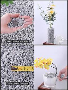 100/300/500/800g Decorative Pebble White -0.3-3cm Various Sizes Of Natural Stone Decorative Stones, Suitable For Outdoor Garden Plant Potted Plants, Flower Pots, Vases, Succulents, Hydroponic Green Plants As Decoration White Stone Rice, Can Also Be Used As Material Decoration Sand For Aquarium Fish Tanks, Micro Landscapes, Sand Tables, Very Suitable For Indoor Plants, Outdoor Balconies, Garden Courtyards, Garden Paths As Paving Stones