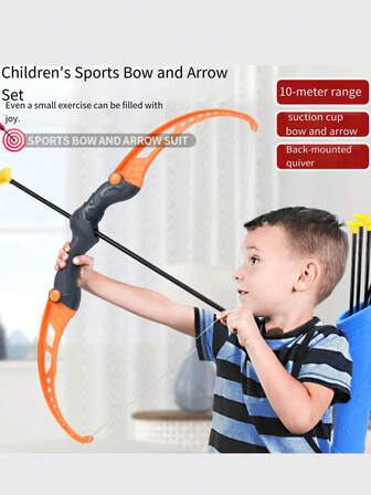 Kids Sports Archery Toy Set, Outdoor/Indoor Safe Suction Cup Target Shooting Training Bow & Arrow, Parent-Child Gift For Christmas Birthday