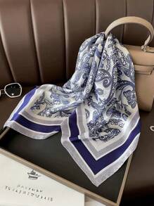 1 pezzo Sciarpa da donna a stampa paisley quadrata da 70cm, fascia per capelli per donne, bandana, accessorio di moda per decorazione, ideale per impreziosire il tuo look