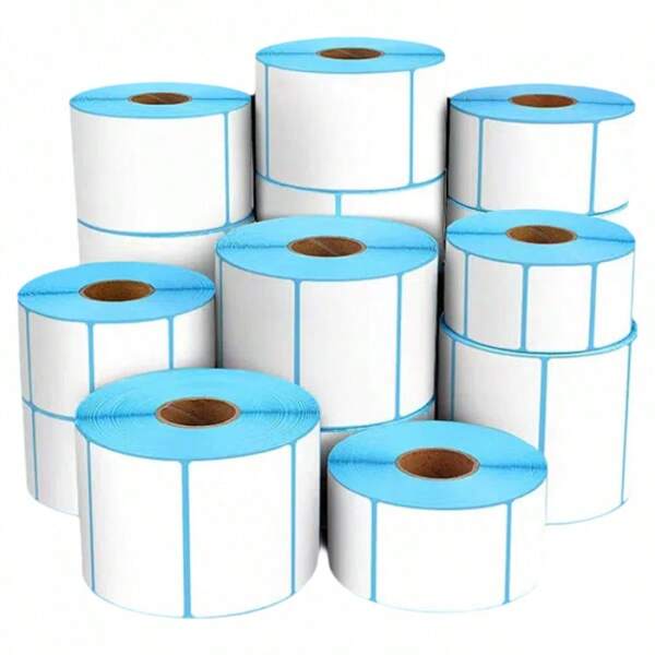 1 Stück wasserfeste, reißfeste, hitzeempfindliche selbstklebende Etikettensticker, dickes thermisches Versandetikett Papier zum Bedrucken, Schulbedarf, Rückkehr zur Schule
