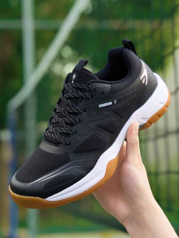 OUWHMBA Chaussures de badminton pour hommes, nouveau modèle de printemps avec respirabilité et résistance à l'usure, chaussures de compétition professionnelles d'entraînement, Baskets de sport à semelle en carbone