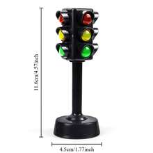 2 件迷你交通信号灯玩具模型，早教塑料信号灯，停车场模型玩具 - 彩色 - 查看 2