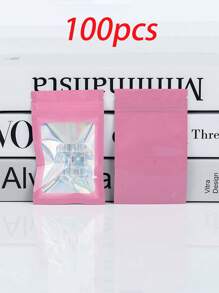 100/10 pièces Sacs refermables, sacs de conservation alimentaire à fenêtre transparente, sacs à bonbons, sacs à gomme, sacs en feuille d'aluminium, sacs d'emballage de cadeaux de fête. Pack de sacs refermables holographiques, sacs de conservation alimentaire en aluminium, sac en mylar à fermeture éclair pour l'odeur, pochette plate en plastique pour les faveurs de fête, la nourriture, les bonbons, les bijoux, le brillant à lèvres, disponibles en plusieurs tailles et couleurs
