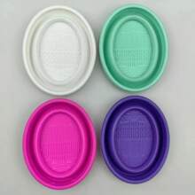 Silicone Folding Washing Dish Makeup Brush Scrub Pad Beauty Tool Cleaning Pad Washing Machine