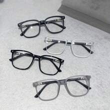 1pc Women's Clear Square Glasses, Polycarbonate (PC) Material, Suitable For Daily Accessories, Outdoor Photography, All Seasons, Can Be Used With Myopia Glasses, Solid Color Casual