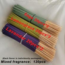60pcs/120pcs Essence Of Summer: Lavender + Sage + Lemongrass Natural Incense Sticks, Home Decor, Tea Room & Hotel, Suitable For Meditation & Sleep Aid, Elevate Mood & Relaxation, Ideal Holiday Gift