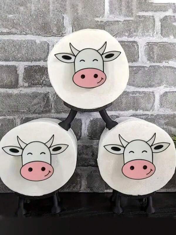 2pcs Set Cute Raccoon Paper Towel Holder - Bathroom Decor, Toilet Decor Accessory, Freestanding Paper Towel Holder, No Installation Required, Bathroom Organizer For Home, Office Or Cottage - Perfect Housewarming Gift Or Birthday Gift, Toilet Decor & Accessory, Fun Style, Sturdy Construction, Halloween, Thanksgiving, Christmas Gift