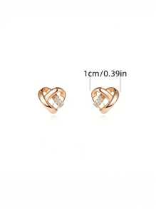 Brincos requintados em formato de coração vazado - Design chique e estiloso em formato de coração para uso diário, perfeitos para piercings de orelha