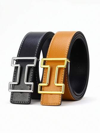 Hoogwaardige leren riem met knopen, onafhankelijk ontworpen holle, modieuze tailleriem, hoogwaardige eenvoudige jeans, riem voor kostuums en kledingaccessoires. Geschikt voor Vaderdag, Valentijnsdag en cadeaus.