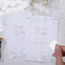 20/30pcs Luxury Pre-Folded Vellum Envelopes, Fits 5x7 Inch Invitations - 5x7 Inch Vellum Envelopes - 115gsm Wedding Invitation Packaging Paper - Transparent, Suitable For School Supplies And Back To School Season - Translucent - View 7