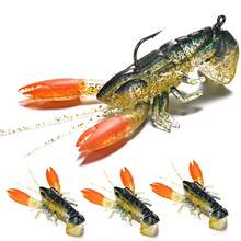 3pcs Soft Fishing Lure Crawfish Artificial Bait Shrimp Lobster Claw Fake Lure For Bass Trout Catfish Salmon Swimbait 7cm/12g - Multicolor - View 3