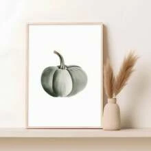 1pc, Canvas Hanging Picture, Framed Art Decoration, Ready To Hang, Wall Arts, Posters, Wall Art With Frame, Pumpkin Wall Art, Fall Pumpkin Prints, Modern Fall Decor, Pumpkin Decoration, Pumpkin Posters, Fall, Halloween, Halloween Decoration, Room Decoration, Dorm Decoration, Bedroom Home Wall Decorations, Fall Decoration Home Decor