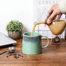 Large Ceramic Coffee Mugs, 20 - And Microwave Safe (Blue Green)-Holidaygift - Crystal Green - 查看 4