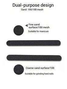 Black Nail File, Straight Nail Buffing Block, High Quality Non-Shedding Nail Buffing Block - Black - View 6