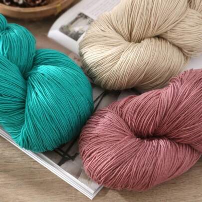 300g/paquet Fil de laine d'alpaga, épaisseur moyenne, plusieurs options de couleurs, pour tricoter des pulls, écharpes, gants, chapeaux, vestes et produits d'artisanat à la mode