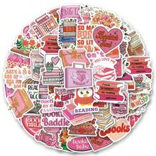 60 张粉色书卷贴纸乙烯基美学贴纸，可用于剪贴簿、日记、保险杠、滑板、水瓶、卡通、安全帽、汽车贴纸和贴花 - 彩色 - 查看 1