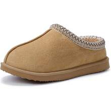 Local Delivery--Women's Slippers Fuzzy Cozy Short Ankle Shoes Indoor And Outdoor Mules Furry Warm House Slippers For Woman Cute Fluffy Clogs - 杏色 - 查看 1