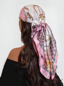 1 pièce Foulard carré en satin imprimé cachemire pour femmes, mode, convient pour les fêtes et l'usage quotidien, peut être utilisé comme bandana, fichu ou serre-tête. Accessoire idéal pour habiller votre look.