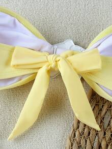 女士 3D 花卉装饰泳衣套装