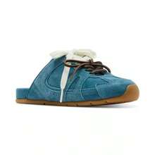 Steve Madden Women's Maysa Lace-Up Slip-On Sneakers - Blue Suede - View 1