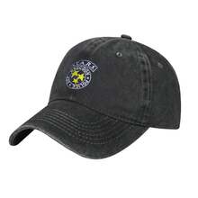 Gorra de béisbol con logo de estrellas, gorras de béisbol para hombres del juego , sombreros vaqueros vintage para exteriores de verano con ajuste regulable - Negro - Ver 2