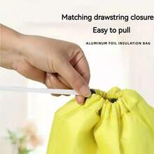 1/3PCS Cartoon Print Insulated Bag, Nylon Fabric With Built-In Aluminum Foil Thermal Layer, Keeps Fresh And Cold, Large Capacity Design, Easily Stores Ice Cream, Popsicles, Fruits, Fresh Ingredients, Suitable For Outdoor Travel. Drawstring Closure Design, Pull The Rope To Tighten The Bag Opening, Easy To Access Items. Multiple Cute Patterns Available, High Aesthetic Value, Versatile For Daily Use. - View 5
