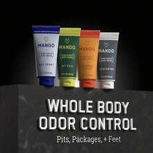 Mando Odor Shield Body Wash - 24 Hour Control - Removes Odor Better Than Soap - SLS And Paraben Free, Skin Safe - 8.5 Ounce (Bourbon Leather) - Sampler Pack - View 7