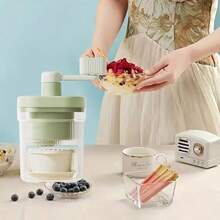 Neue Schneekegel- und Eischnee-Maschine, manueller Eiszerkleinerer mit 1 Eisschale & 2 Eisschalen, perfekt für Slushies, Eis, Eischnee & gefrorene Cocktails, tragbare Handeismaschine, einfach zu reinigen und zu verstauen
