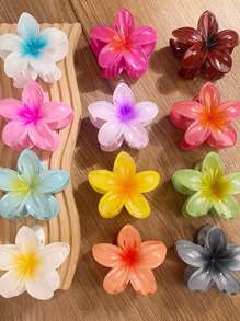 4 Stück Frauen Y2K Blumen-förmige Laser Meerjungfrau Haarclips, Große Größe: 8cm/3,15 Zoll, Rosa/Weiß/Blau/Gelb, leichtes Kunststoff Haarclips, modisch, vielseitig, elegant, minimalistisch, einfarbige Haaraccessoires geeignet für den täglichen Gebrauch, Lässig-Partys, Arbeitswegeverkehr, exklusive Haarstyling zum Hochbinden von Haaren, Dutt, Gesichtwaschen, Baden, Schminken und Kombinieren von Kleidung mit Accessoires, Kopfbedeckungen, Ornamente und Clips, Schul-Valentinstag Haarklammer Haarspangen Haargreifer Haarklammer