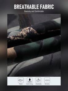 Men's High Performance Hooded Fishing Shirt With Built-In Gaiter Soft And Breathable Fabric Camouflage Design UV Protection Fishing Wear