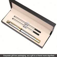 High-End Ballpoint Pen (1-Piece Pack), Free Laser Engraving Customization, Black Ink, Perfect Office Gift Set, Exquisite Ballpoint Pen, High-End Gift Box Packaging, Birthday Gift, Christmas Gift, Father's Day Gift. - Multicolor - View 4