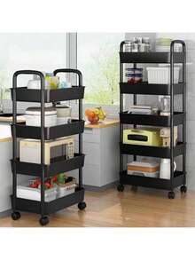 Trolley Shelves For Kitchens, Home Floors, Bedrooms, Snack Racks, Mobile Bathrooms, Toilets, Storage Shelves - Multicolor - View 1