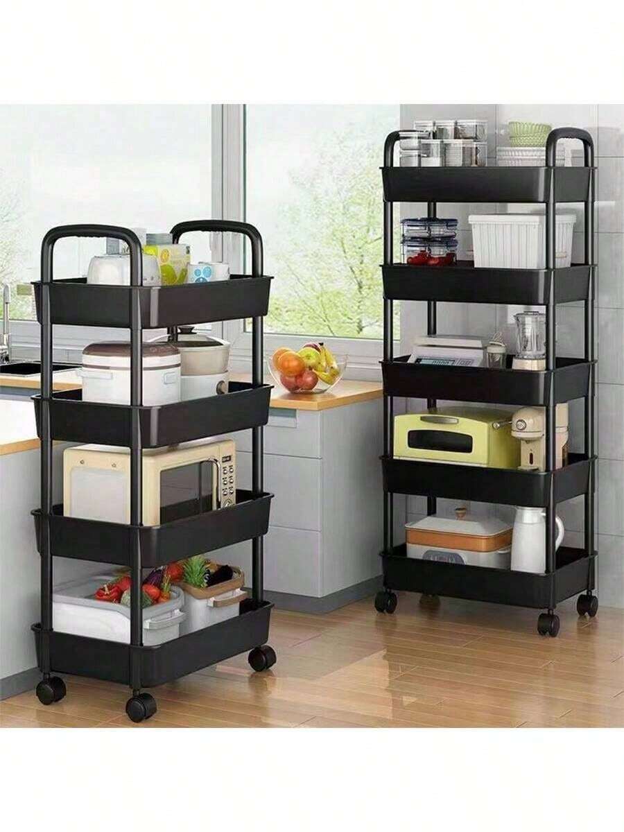 Trolley Shelves For Kitchens, Home Floors, Bedrooms, Snack Racks, Mobile Bathrooms, Toilets, Storage Shelves - Multicolor - View 1