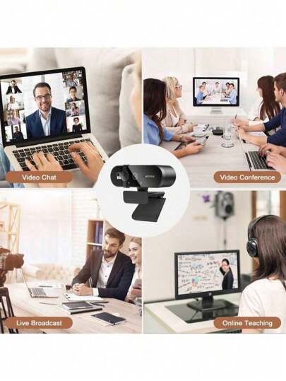 2K 4K Webcam 1080P PC Web Camera Cam USB Online Microphone Autofocus Full Hd Computer view 6