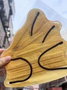 10/20 件大号蝴蝶形口罩，女士极具吸引力的波浪云 V 形面部增强小口罩 - 彩色 - 查看 12