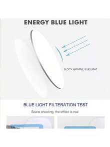 1 件女士高吸引力水平学生轻圆脸展示脸平面平板光镜普通框架，学校和电脑阅读游戏电视手机 - 彩色 - 查看 8